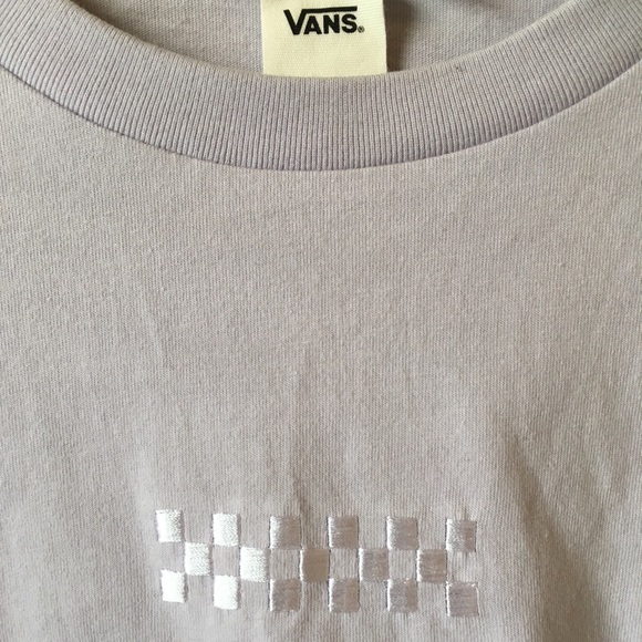 Vans Lavender Emboidered Check Crop - Picture 2 of 4